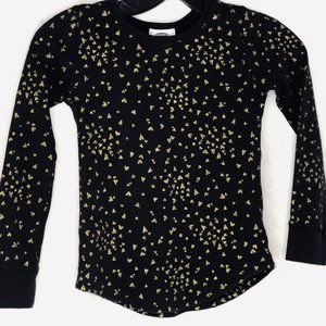 4️⃣ Bundle Girl's waffle top black and gold hearts